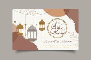 eid mubarak flat design background illustration vector