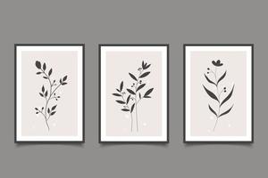 modern poster minimal  floral composition for wall decoration