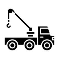 Crane Turck Glyph Icon vector