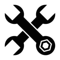 Wrench Glyph Icon vector