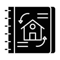 Engineering Sketch Glyph Icon vector