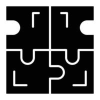 Puzzle Glyph Icon vector