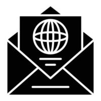 Envelope Glyph Icon vector