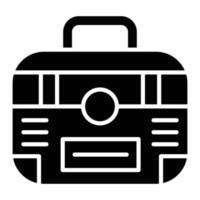 Briefcase Glyph Icon vector