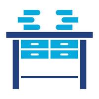 Desk Glyph Twob Color Icon vector