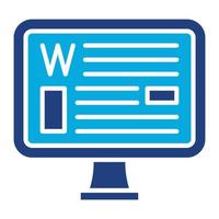 Wikipedia Glyph Twob Color Icon vector