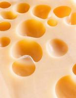 maasdam Cheese texture, macro shot photo