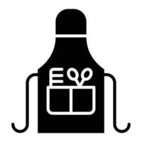 Apron Glyph Icon vector