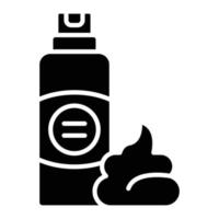 Barber Foam Glyph Icon vector