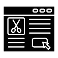 Online Booking Glyph Icon vector