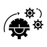 Engineering Setting Glyph Icon vector