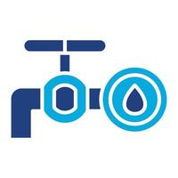 Oil Tap Glyph Two Color Icon vector
