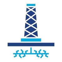 Fracking Glyph Two Color Icon vector