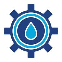 Cogwheel Glyph Two Color Icon vector
