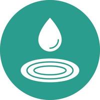 Water Drop Line Circle Background Icon vector