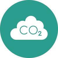 CO2 Line Circle Background Icon vector