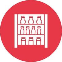 Shelves Line Circle Background Icon vector