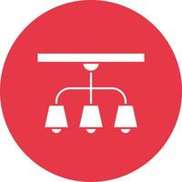 Ceiling Lamp Line Circle Background Icon vector