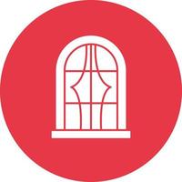 Window Line Circle Background Icon vector
