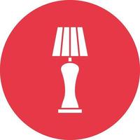 Floor Lamp Line Circle Background Icon vector