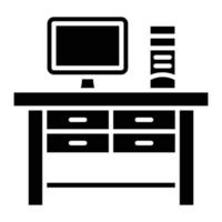 Workplace Glyph Icon vector