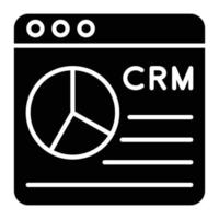 CRM Glyph Icon vector