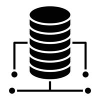 Database Glyph Icon vector