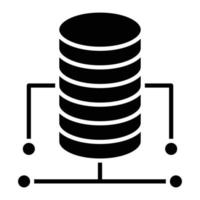 Database Glyph Icon vector