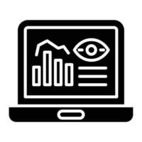 Monitoring Software Glyph Icon vector