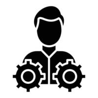 Management Glyph Icon vector