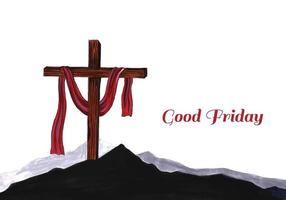 Hand drawn holy week concept good friday background vector