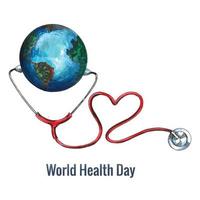 World health day celebrated on April 7 background vector