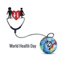 World health day celebrated on April 7 background vector