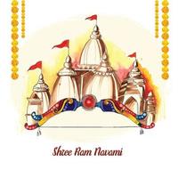 Shri ram navami festival card background vector