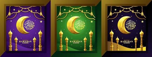 ramadán kareem pósters vector