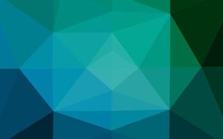 Dark Blue, Green vector shining triangular background.