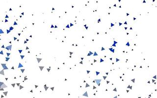 Light BLUE vector template with crystals, triangles.