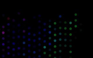 Dark Multicolor, Rainbow vector background with bubbles.