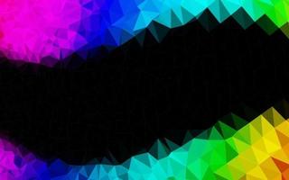 Dark Multicolor, Rainbow vector polygon abstract backdrop.