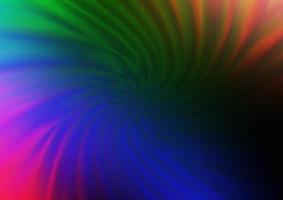 Dark Multicolor, Rainbow vector glossy abstract background.