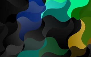 Dark Multicolor, Rainbow vector background with curved circles.