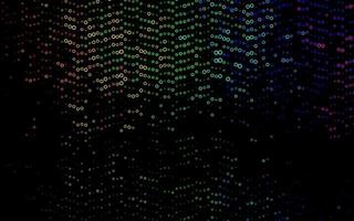 Dark Multicolor, Rainbow vector background with bubbles.