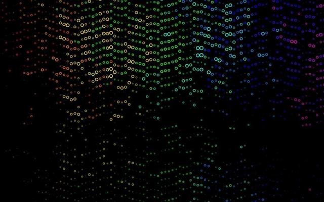 Dark Multicolor, Rainbow vector background with bubbles.