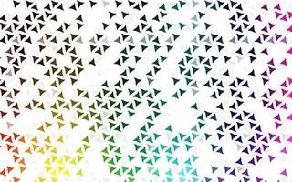 Light Multicolor, Rainbow vector seamless template with crystals, triangles.