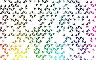 Light Multicolor, Rainbow vector seamless template with crystals, triangles.