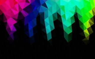 Dark Multicolor, Rainbow vector abstract polygonal texture.