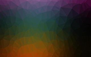 multicolor oscuro, diseño abstracto del polígono del vector del arco iris.