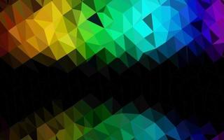 Dark Multicolor, Rainbow vector polygon abstract layout.