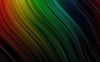 Dark Multicolor, Rainbow vector background with curved circles.