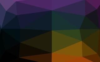 Dark Multicolor, Rainbow vector shining triangular background.